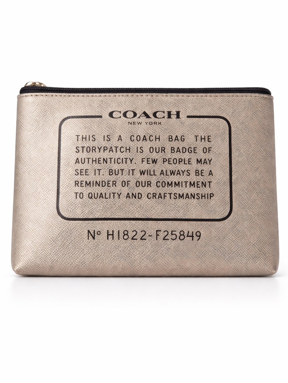 COACH SILVER METALLIC POUCH